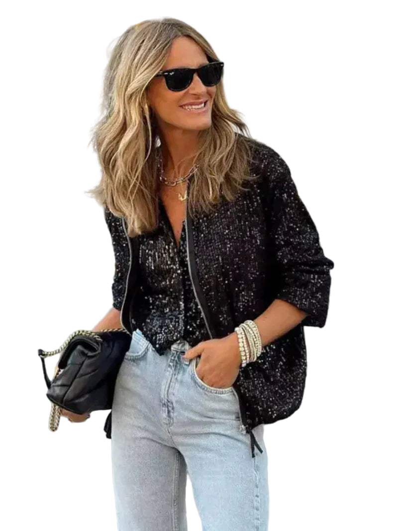 Veste femme avec fermeture zippée et forme structurée-Vest-Gigié