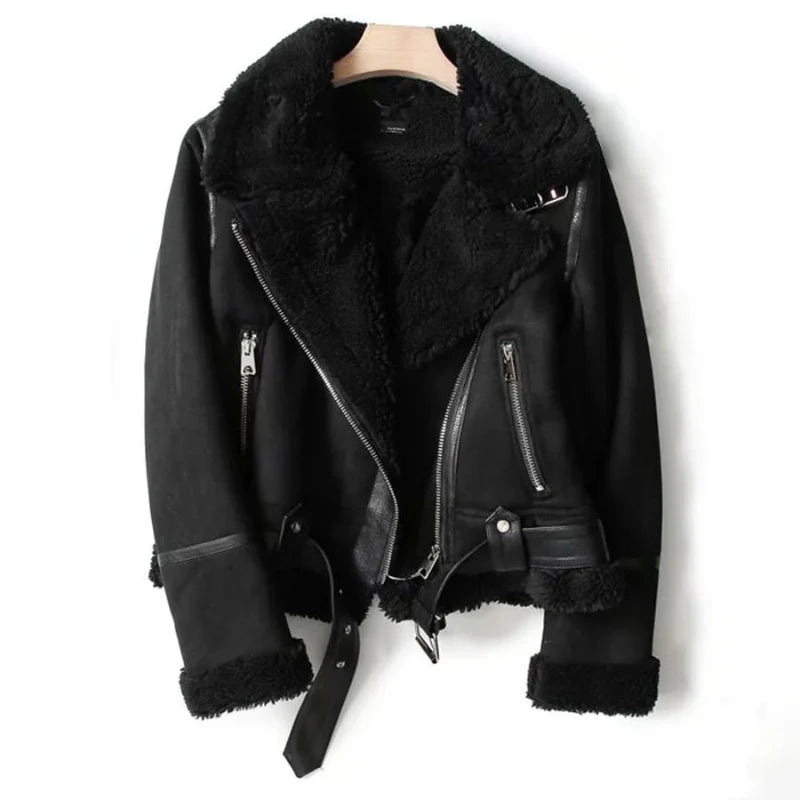 Veste Moto Femme Doublée Sherpa-Gigié