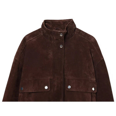 Veste Femme Courte avec Col Montant et Fermeture à Boutons-Pression-Jacket Female-Gigié