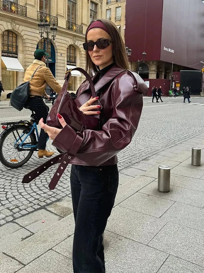 Veste Femme Oversize Ceinturée-Gigié
