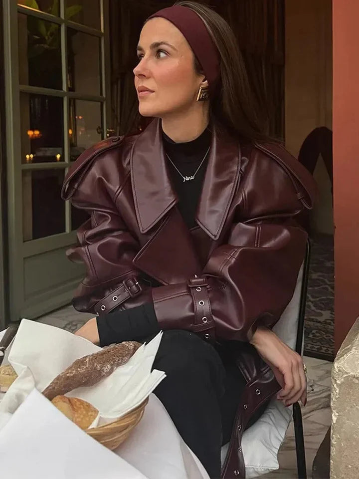 Veste Femme Oversize Ceinturée-Gigié