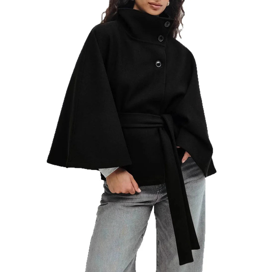 Veste Femme Cache-Cœur Col Montant-Gigié