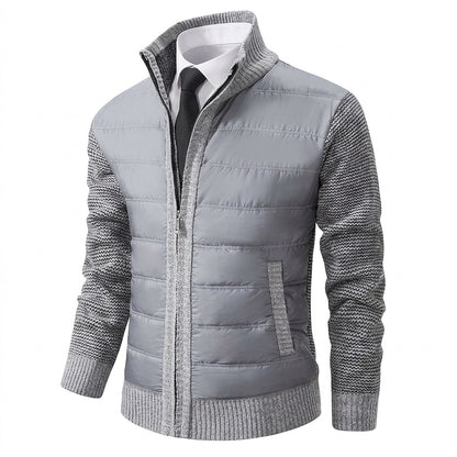Veste hybride homme en maille et matelassée 1