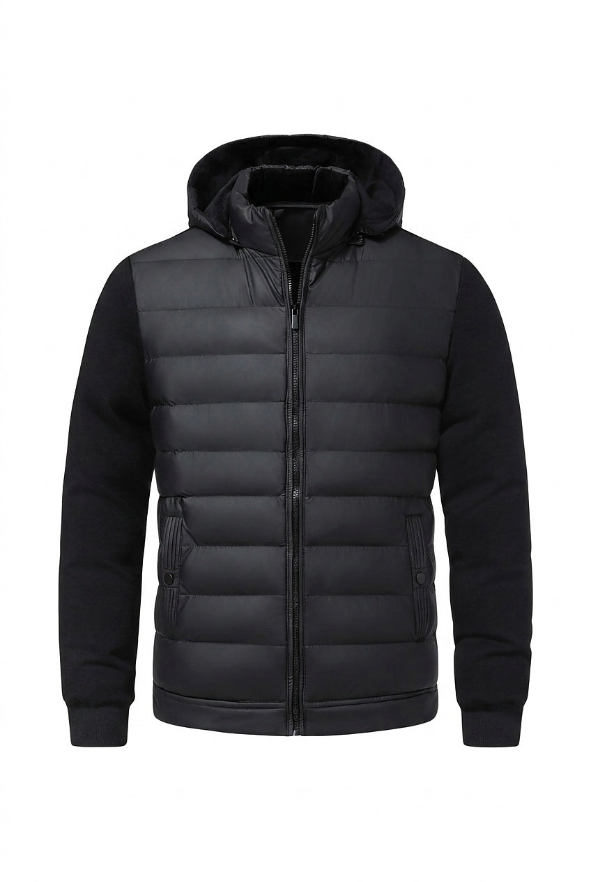 Veste hybride matelassée pour homme avec capuche 1