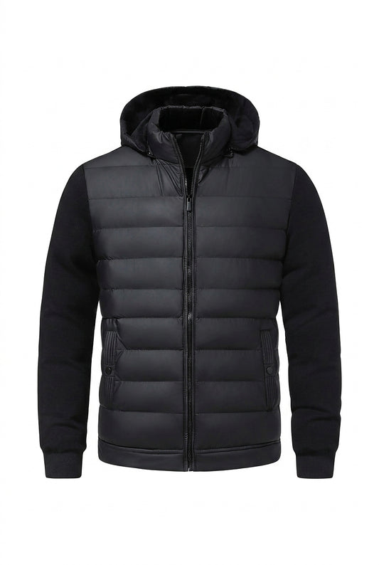Veste hybride matelassée pour homme avec capuche 1