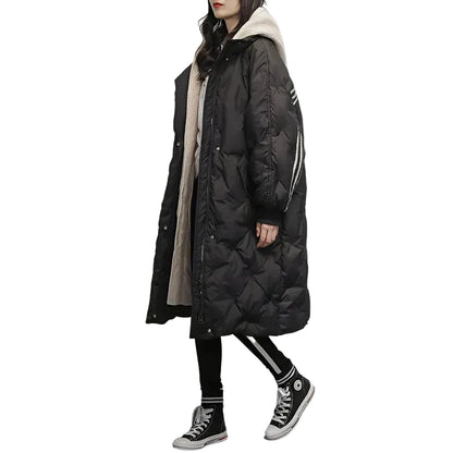 Veste longue à capuche pour femme et coupe longue-Womens Jacket-Gigié