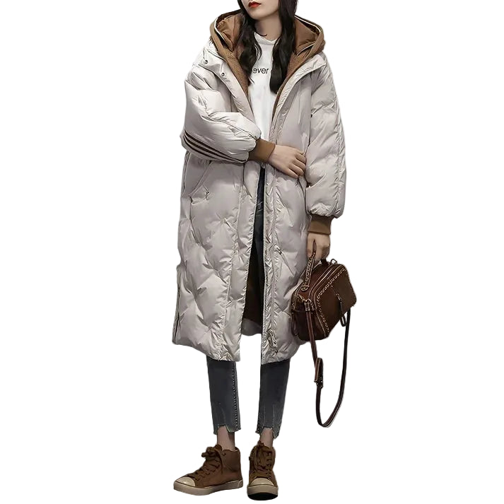 Veste longue à capuche pour femme et coupe longue-Womens Jacket-Gigié