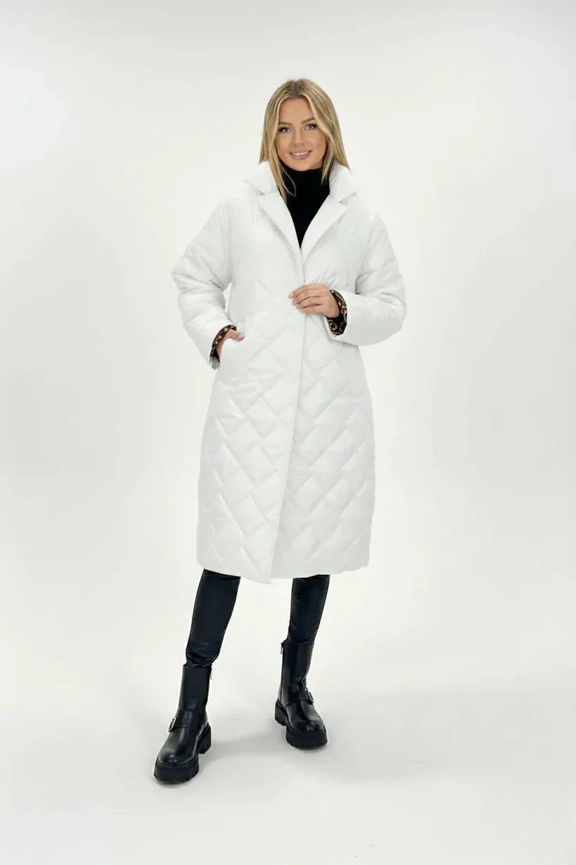 Veste Matelassée Réversible Femme Doublure Imprimée-Gigié