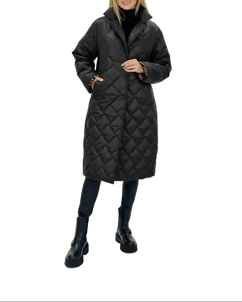 Veste Matelassée Réversible Femme Doublure Imprimée-Gigié