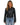 Veste de motard pour femme avec fermeture éclair asymétrique et ceinture 1
