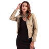 Veste de motard pour femme avec col montant et fermeture zippée 1