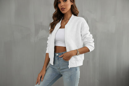 Veste pour femme avec fermeture éclair et encolure ronde-Jacket Female-Gigié