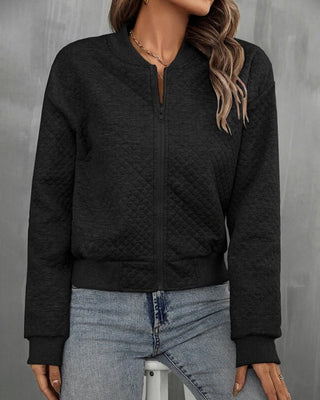 Veste pour femme avec fermeture éclair et encolure ronde-Jacket Female-Gigié