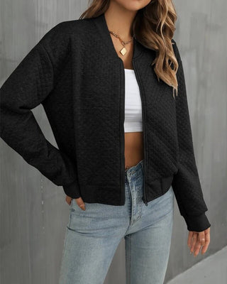 Veste pour femme avec fermeture éclair et encolure ronde-Jacket Female-Gigié