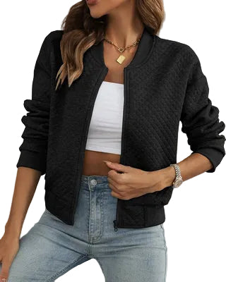 Veste pour femme avec fermeture éclair et encolure ronde-Jacket Female-Gigié