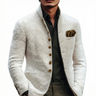 Veste texturée pour homme à col mao 1